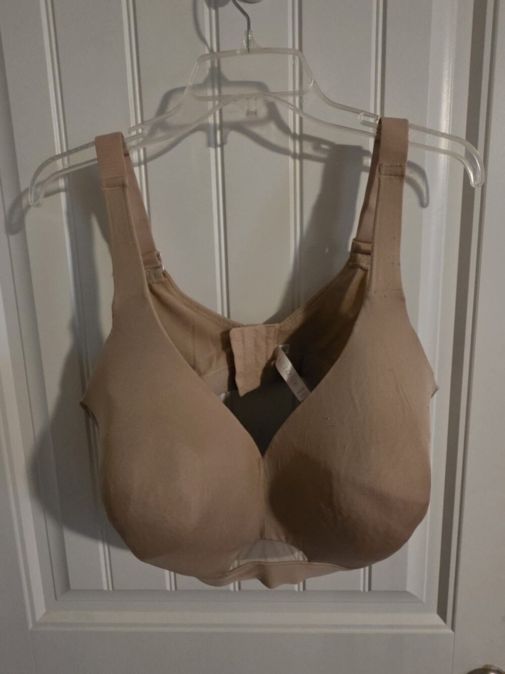 Cacique Lane Bryant Bra 46DDD Nude Beige Wireless Lightly Lined Full Coverage